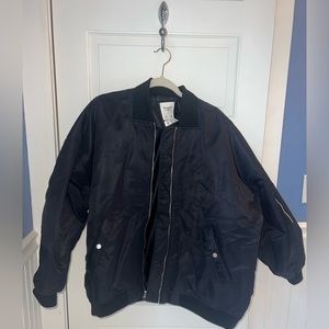 Abercrombie black bomber jacket - XL